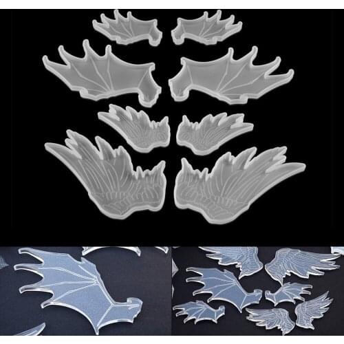 1Pair Angel Devil Wing Silicone Mold Crystal Epoxy Resin Casting Mould for DIY UV Epoxy Resin Crafts Jewelry Making Tool
