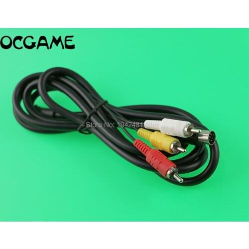1pcs 1.8m 9Pin 3RCA Audio Video AV Cable For Sega Genesis 2 3 Game A/V Connection Adapter Cord Wire For SEGA Genesis II/III