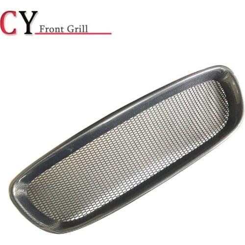 1PCS For J-aguar F-type 5.0T Real Carbon Fiber Bodykit Car Mesh Grille Replacement Front Grille Front Bumper 2013-2016