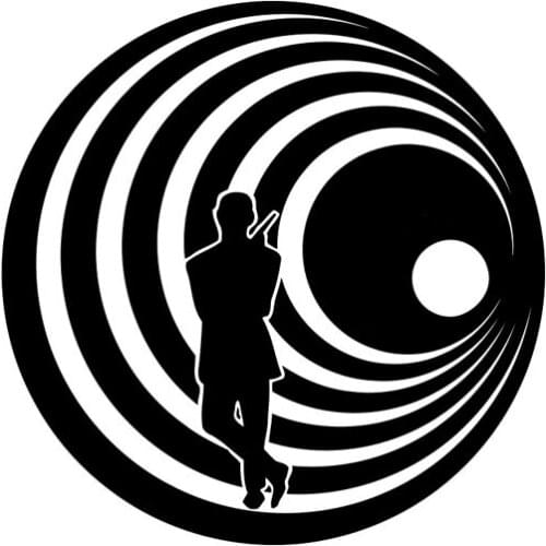 14cm * 14cm Creative and Interesting Ice Dance Decoration Car Stickers Pvc Personalized Decal Decoration Accessories Black/white