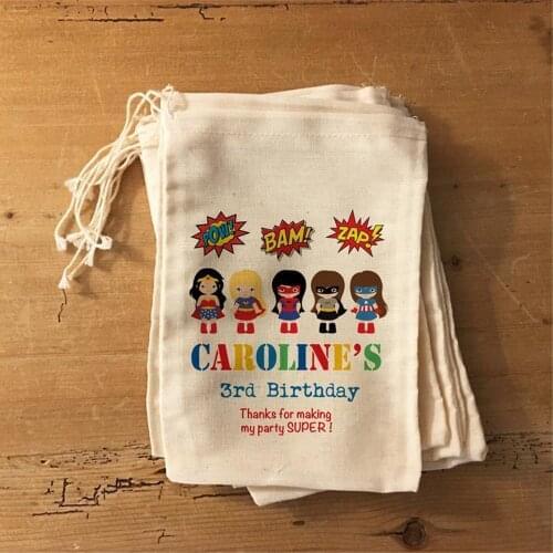 15pcs Custom Super Heroes Party Favor Bags Gifts Bags Birthday Favor bags Super Heroes Party Bags for gifts or treats Boys Party