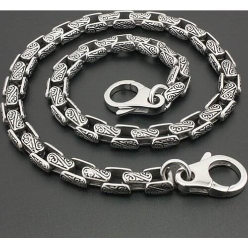 18" ~ 36" 316L Stainless Steel Mens Biker Rocker Punk Wallet Chain 5A020WC