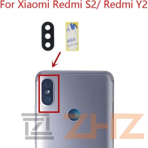 2pcs for Xiaomi Redmi S2/ Redmi Y2 Back Rear Camera Glass Lens Main Camera Glass Lens Replacement Repair Part