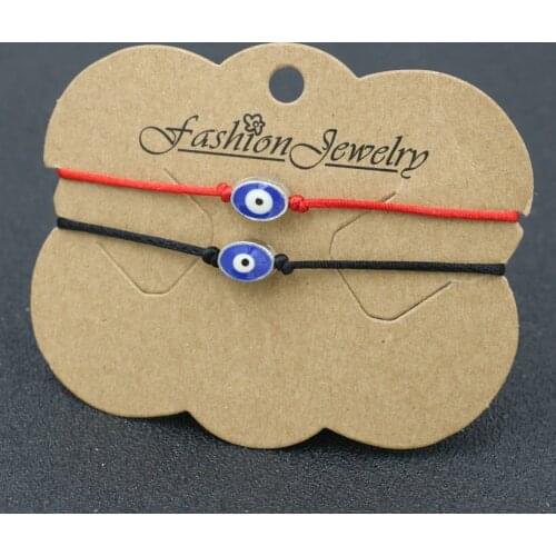 2pcs/set Turkish Blue Evil Eye Bracelets For Men Women Red Rope Thread Strings Charm Bracelet For Kids Couples Jewelry Love Gift
