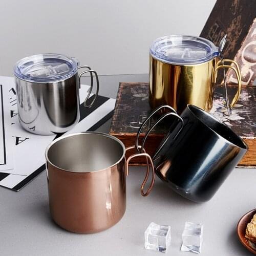 380ml Stainless Steel Milk Cup Beer Tea Cup Beverage Water Bottle Tumbler Travel Coffee Mug Insulated Drinking Mugs Double Wall