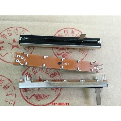 5pcs/lot SL-6021G double potentiometer stereo fader C10K axis length 15MMC