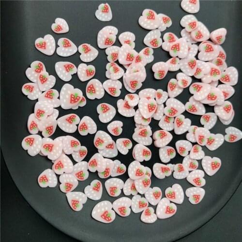 60g Heart Polymer Clay Slices Sprinkles for Kids Diy,Craft/Nail Art/Scrapbook Decoration,Filler Polymer Clay Embellishment