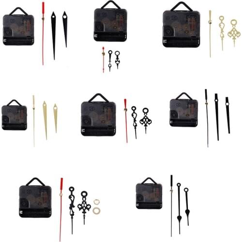 1 Set Silent Wall Clock Quartz Clock Needle Movement Black and Red Hand DIY Replacement Part Repair Kit Tool Set Clock Mechanism