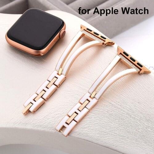 Bling Dressy Strap for Apple Watch Band 42mm 44mm Women iWatch SE Series 6/5/4/3/2/1 Jewelry Metal Bracelet 38mm 40mm Women Girl