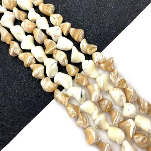 Irregular Shape Seashell Natural White Shell Beads Mother-of-pearl Beads 10x16mm DIY Handmade Necklace Jewelry Accessories