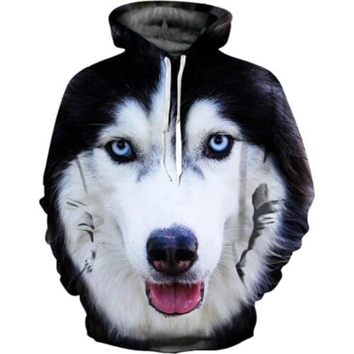 2021 Fashionable Trendy animal dog wolf Hoodies off white 3D Printing Hoodie Mens Women Sweatshirts Casual Pullover Streetwear