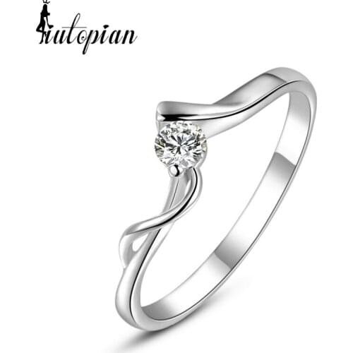 Iutopian Brand Jewlery Engagement Ring For Woman Made With Austrian Crystal Stellux High Quality a#RG91287