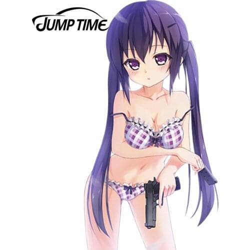 JumpTime 13cm x 6.9cm Lovely Girl Anime Tedeza Rize Beauty Vinyl Car Van Window Laptop Fridge Decal Car Sticker