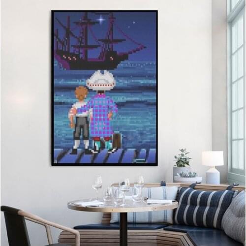 Guybrush & Stan (Monkey Island) canvas prints Painting On Canvas Posters Prints Cuadros Home Decor Bedroom