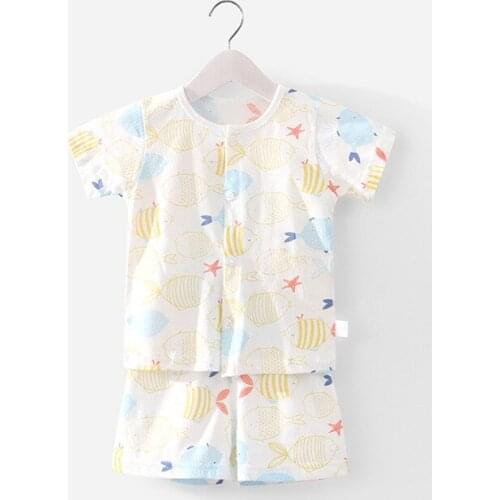 Summer Creative Modern Design Baby Suit Combo Kawaii Baby Suit Costume Stripe Baby Kleding Jongen Baby Clothes BD50YE