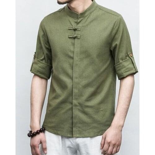 6color cotton&linen Spring&summer tang suit martial arts uniforms T-shirts shirts zen lay meditation clothing blue/green/beige