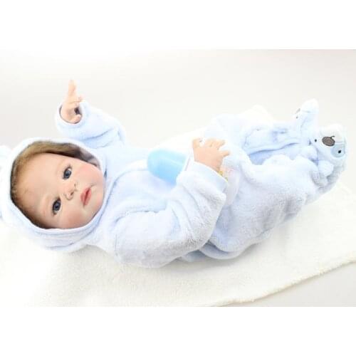 57CM 100 full silicone silicone reborn dolls boys boneca reborn babies by NPK Doll toys for children