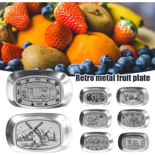 Retro Boat-Shaped Storage Tray Plate for Snack Fruit for Household Kitchenware Home Decoration can CSV