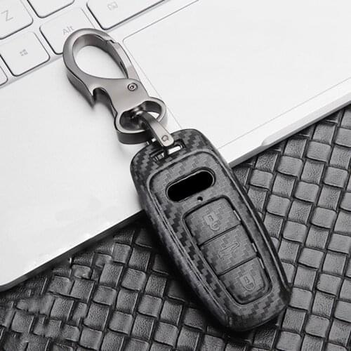 Hot Sale New Scrub ABS Car Key Case Full Cover For Audi A4 A6L A7 A8 Q8 B9 Q5 Q7 TT TTS 8S 2016 2017 2018 2019 Auto Accessories