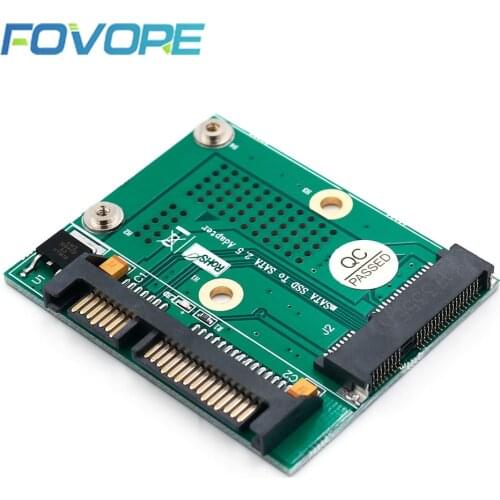 MSATA SSD to SATA 2.5" Adapter Converter Card Metal Extension Bracket 3.3V LED Computer Components for Full-Mini Half-Mini Card