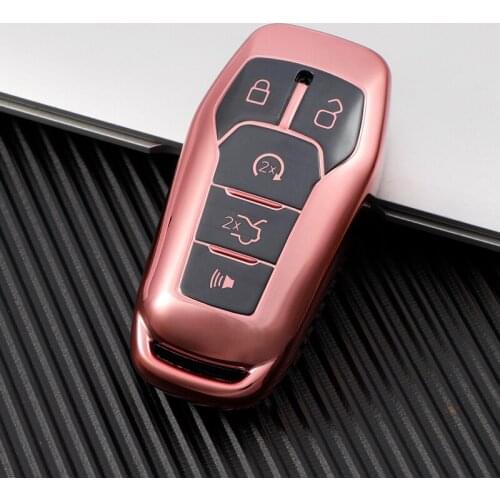 Soft Texture TPU Car Key Cover Case For Ford Fusion Mondeo Mustang F-150 Explorer Edge 2015 2016 2017 2018 Protection Shell