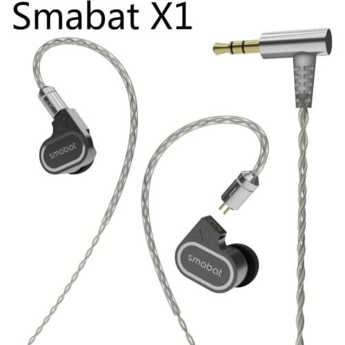 Smabat X1 In Ear Earphones HIFI Dual-Core Unit 2DD Bass Treble Filter Acoustic Hifi Music Audiophile Headset Earbuds