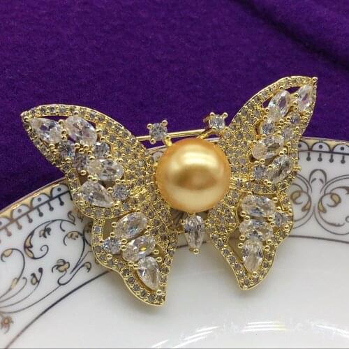 New Jewelry Butterfly Wings Mini Cubic Zirconia CZ Brooch Beautiful Zircon Micro-inlay Brooch