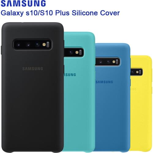 Original Samsung Official Silicone Case Protection Cover For Galaxy S10+ S10 Plus SM-G9750 S10 X SM-G9730 Mobile Phone Housings