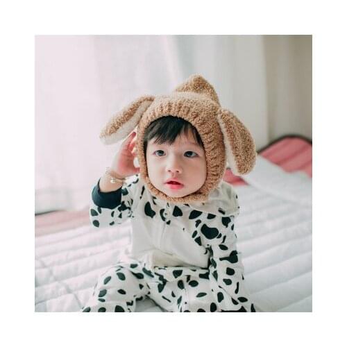 Autumn Winter Warm Baby Hat Cute Cartoon Infant Baby Boy Girl Cap Ear Protection Hats Solid Color Kids Children Beanie bonnet