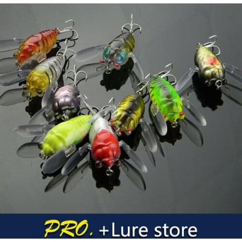 5pcs a lot 5.5cm 6g super quality swimbait artificial cicada lure bait swim insect lure bait fishing lure