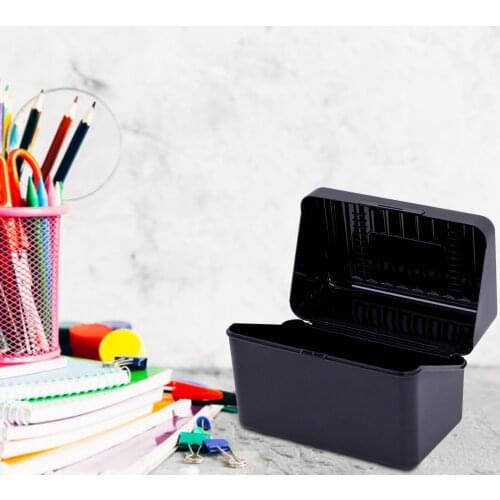 Durable Index Card Holder Sturdy Plastic Index Card Box Notecard Box Flash Card Holder Index Organizer Home Office Storage