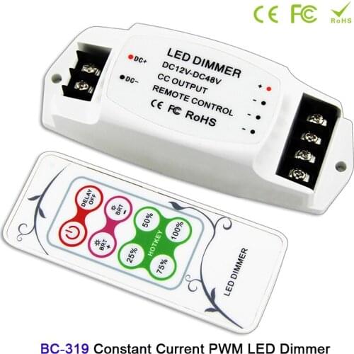 BC 319 PWM Constant Current LED Dimmer+RF Wireless remote control 350mA/700mA/1050mA/2400mA for DC12V-48V led panel light