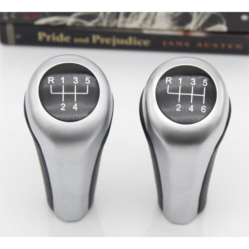 For BMW 5 Series E60 E61 2003 2004 2005 2006 2007 2008 2009 2010 Car-tyling 5 6 Speed Gear Stick Shift Knob With Leather Cover