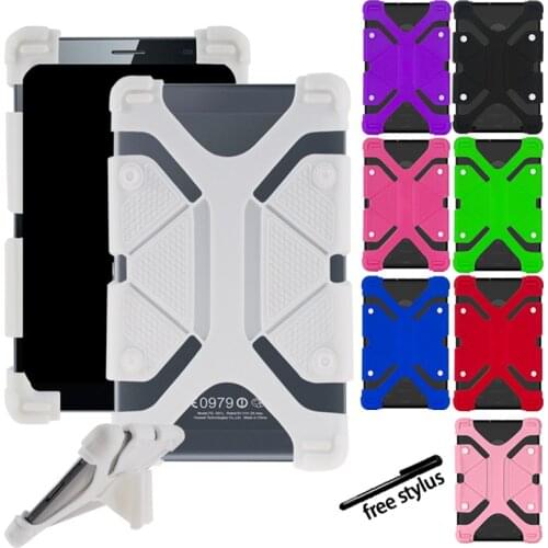 Silicone Stand Case Cover for Fusion5 104 10.1"/ 108 10.6" Tablet Full Four Corner Shockproof Protection Case+ Free Stylus