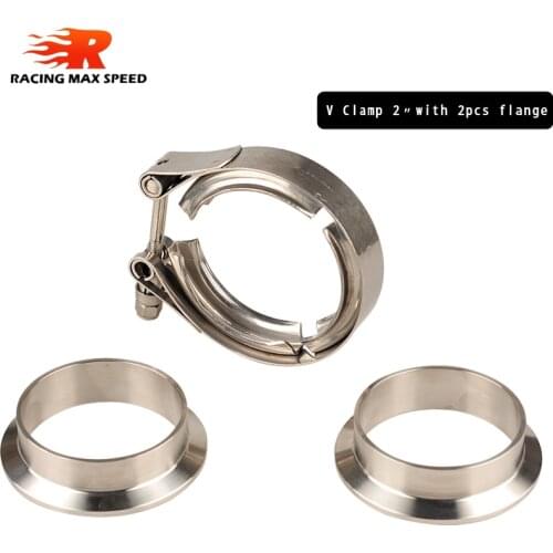 Universal 2,2.25,2.5,3,4 inch V-Band Clamp Flange Kit Turbo Downpipe Wastegate V-band Turbo Exhaust Pipes Car Accessories