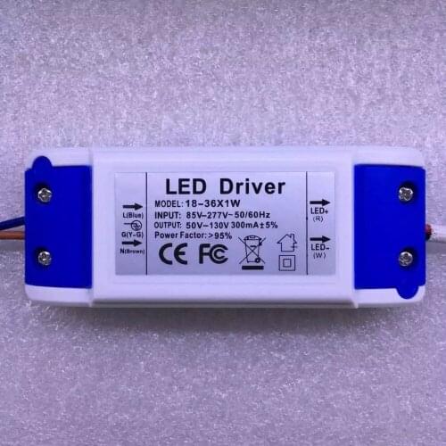 10pcs/lot 4-7W 6-10W 12-20W 18-36W Input 110V 220V 50/60Hz Output 300MA high Power LED Driver For LED downLight