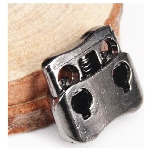 10pcs Pack Cord Lock Toggle Stopper Bean Black Gun Size: 15mm*18mm Toggle Clip NK222