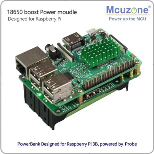 18650 charge and boost PowerBank for Raspberry Pi Dual output up to 5V3A WS2812 Radar 4G LTE steering engine