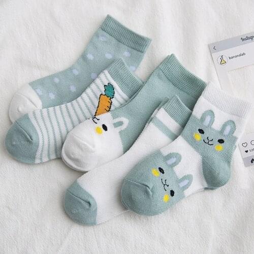 2020 new 1 Pairs 0 to 9 Years Spring Summer Thin Mesh Socks For Girls Boys Cute Animal Childrens Thin Sock Baby Newborn Short