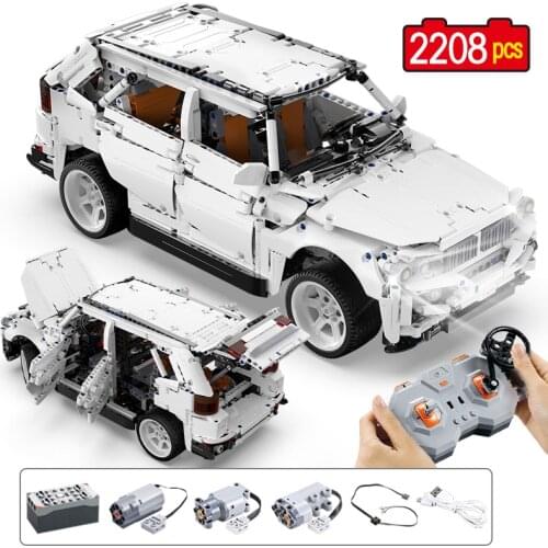 2208PCS Technical City RC/non-RC 4WD SUV Off Road Racing Car Building Block Remote Control Vehicle Bricks Toys For Children