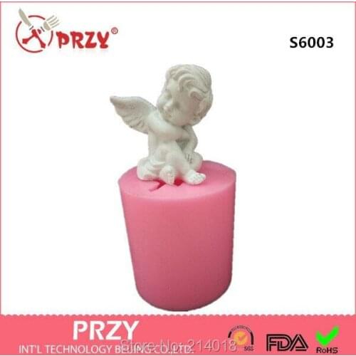 3D Silicone Mold Soap Mold Cupid Angel Candle Mold Handmade Cute Baby Diy for Cake Decorations S6003 Moulds Rubber PRZY 001