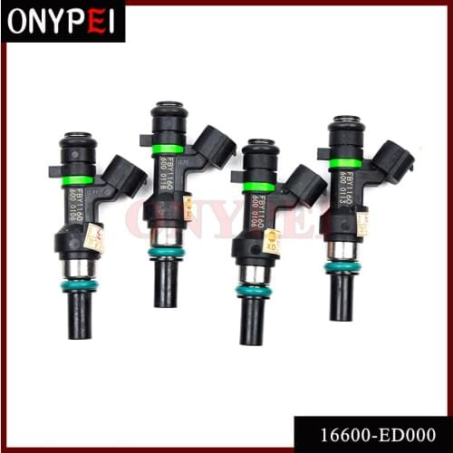 4X Test video enclosed For Nissan Versa Tiida MARCH III (K12) HR16DE 1.6L Fuel Injector NEW OEM 16600ED000 16600-ED000 FBY1160