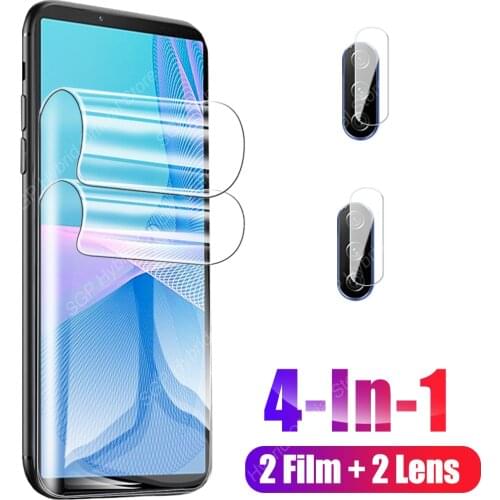 4In1 Screen Protective Hydrogel Film For Sony Xperia 10 III Xperia10 Plus 1 5 I II Xperia5 3 Camera Protector Not Tempered Glass