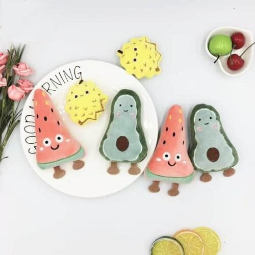5pcs/lot Kawaii Plush Patch Cartoon Fruit Padded Appliques DIY Cotton-filled Fruit Accessories Kids Hair Clothing Decorations