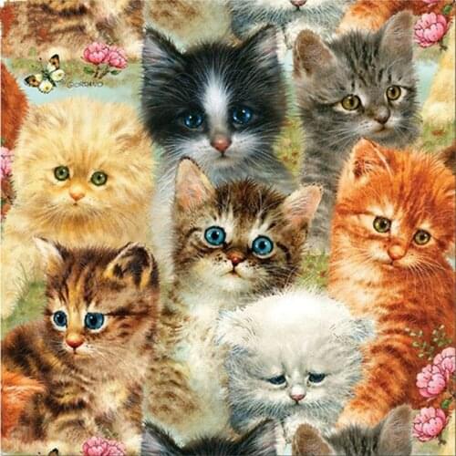 Diamond Embroidery 3d diamond painting cats rhinestone of DIY 5d Diamond Painting cross stitch Hobby handmade mosaic painting