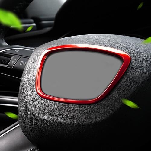 Car Styling Steering Wheel Center Emblem Logo Trim Frame For Audi A3 A4L A6L A8 Q3 Q5 Q7 Badge Decor Ring Cover Auto Accessories