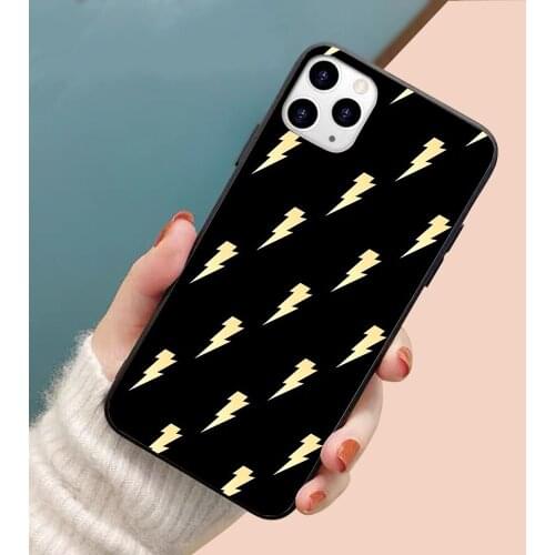 Golden thunderbolt soft TPU border phone case for iphone 11PRO 11PROMAX 11 X XS XR XSMAX 6 plus 7 7plus 8 8plus cover