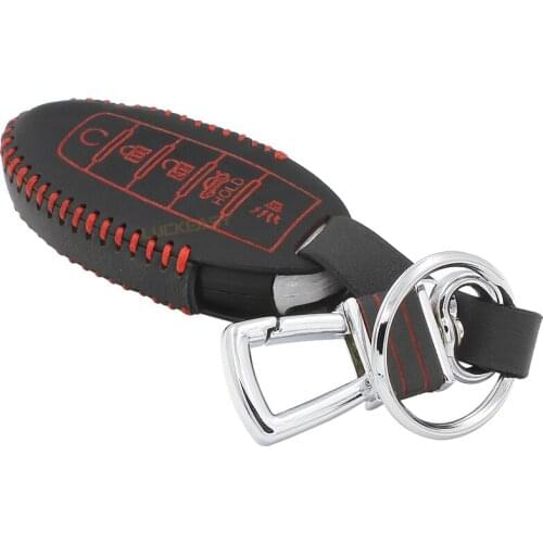 5 buttons car key case cover for Nissan Murano 2016-2017 Altima Maxima Infiniti EX G37 Q60 QX50 QX70 jx35 remote Genuine Leather
