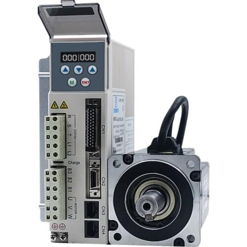 750W 0.75KW 3000RPM 2.39NM 80mm 220V AC Servo Motor Drive Kit 17bit JMC 80JASM507230K-17BC+JASD7502-20B