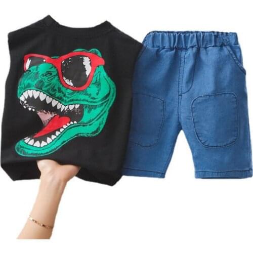 New Summer Baby Girl Clothes Suit Fashion Children Boys Cute Cartoon Vest Shorts 2Pcs/Set Toddler Casual Costume Kids Tracksuits